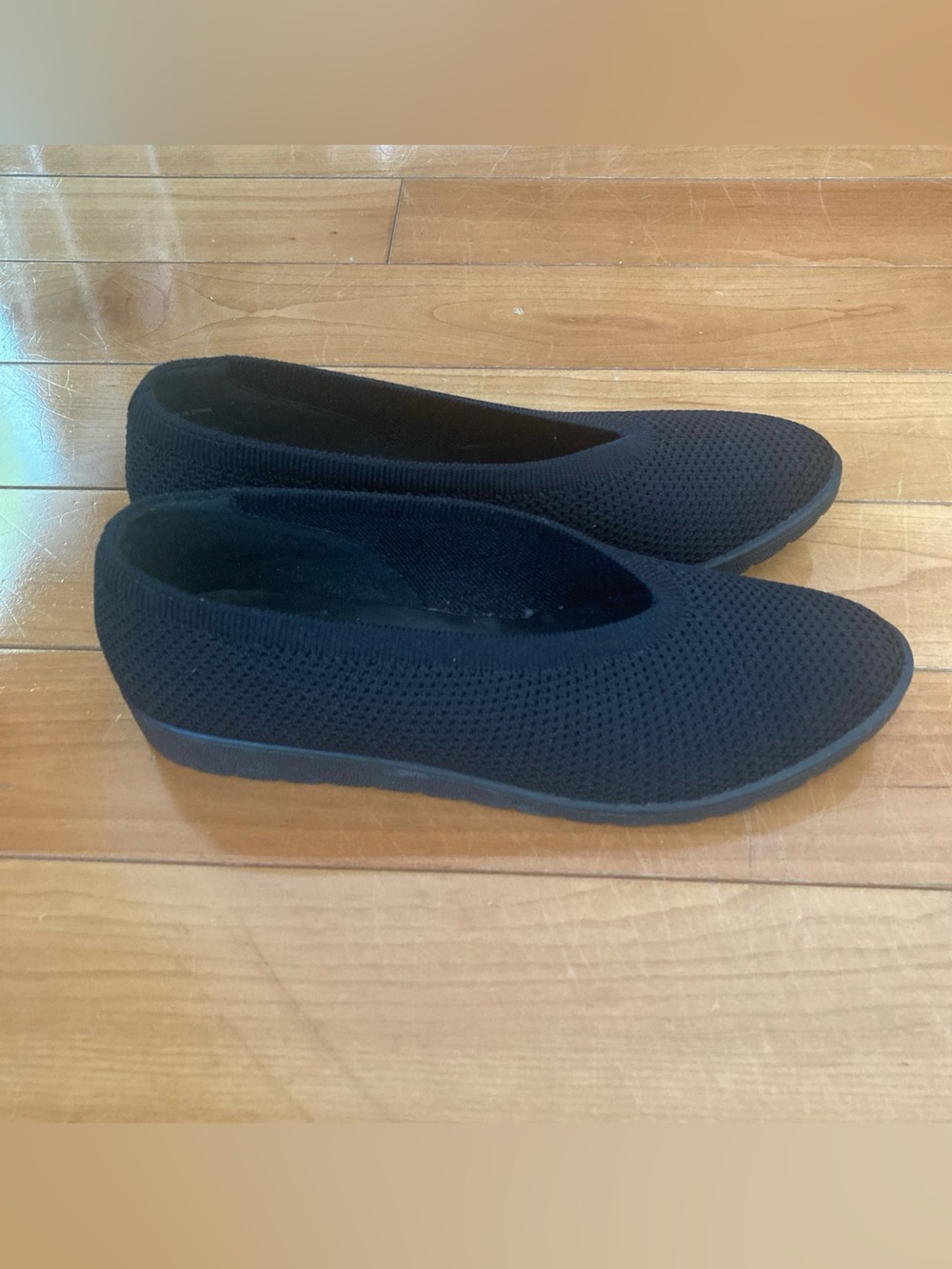 Eileen Fisher Heaven Knit Slip-On black wedge shoes Womens size 7 NEW